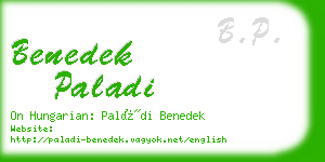 benedek paladi business card